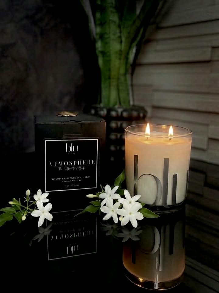 Eclipse Artisan Candle by Atmosphere by BLU - Moonflower and Amberwood scent