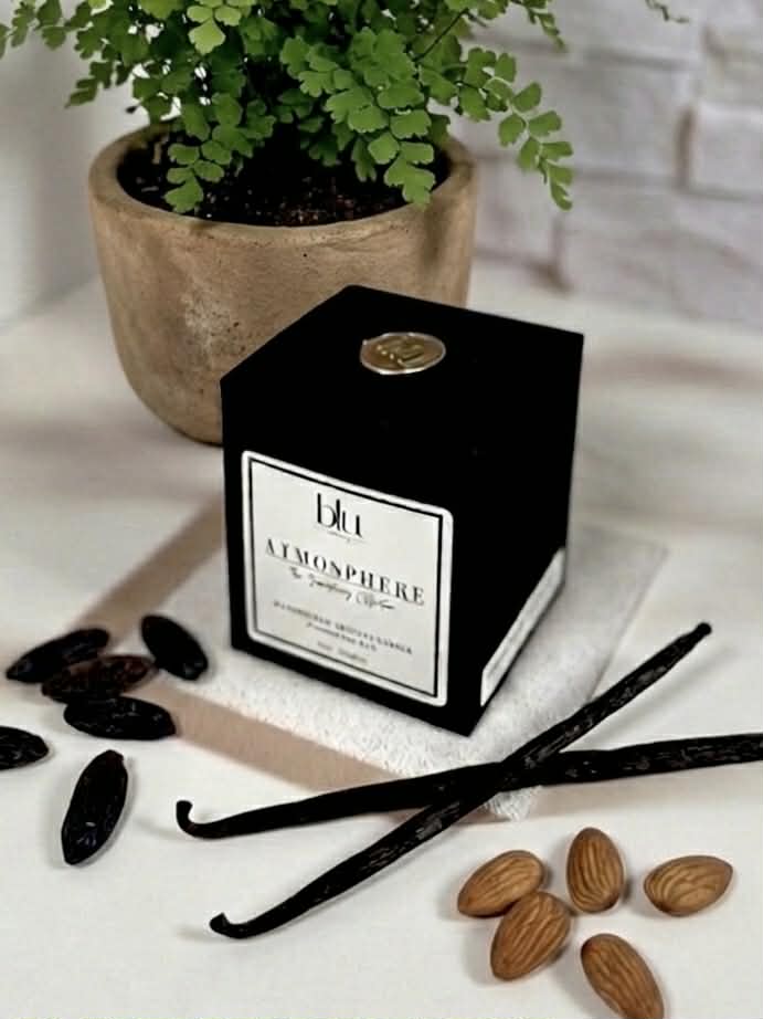 Soothe Artisan Candle by Atmosphere by BLU - Almond, Tonka Bean, and Honey scent for a calming home sanctuary